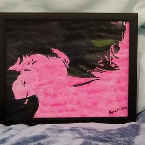 Beautiful Abstract Glow-N-Dark Painting Of A Beautiful Woman By James M. Estep